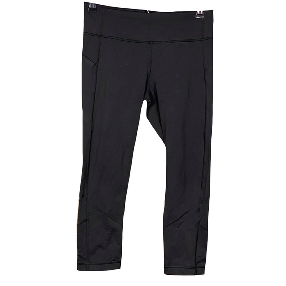 lululemon athletica Pants - Lululemon Black Crop Leggings 21 in with pockets